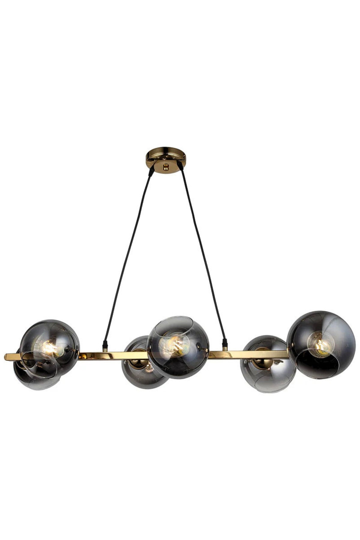Candelabru alb cu 6 socluri E27, Ø70 cm, înălțime 78 cm