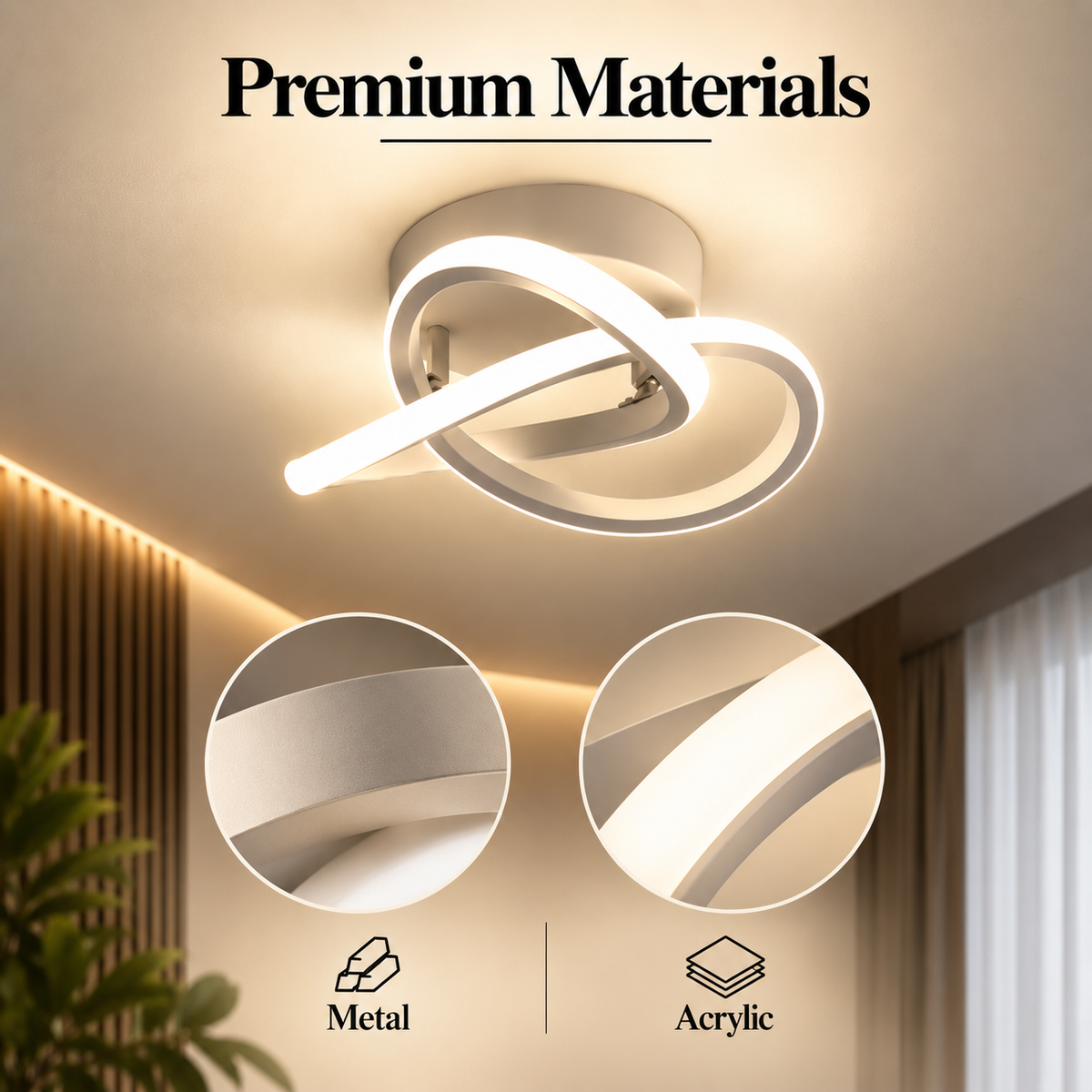 Plafonieră LED albă, 24 W, 3000 lm, 3 temperaturi de culoare, 25 cm