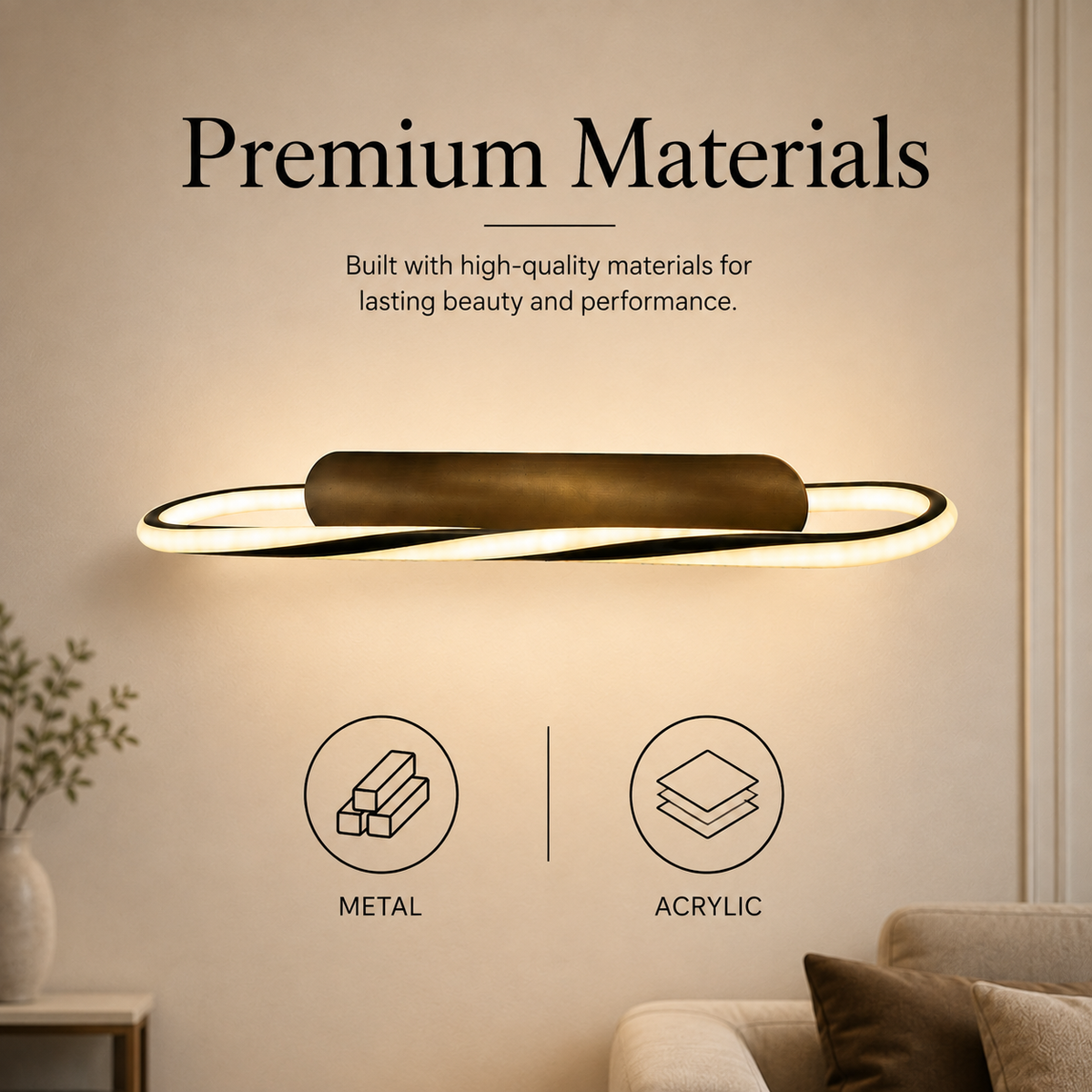 Aplică LED de perete, 12 W, 1500 lm, albă, cu 3 culori de lumină