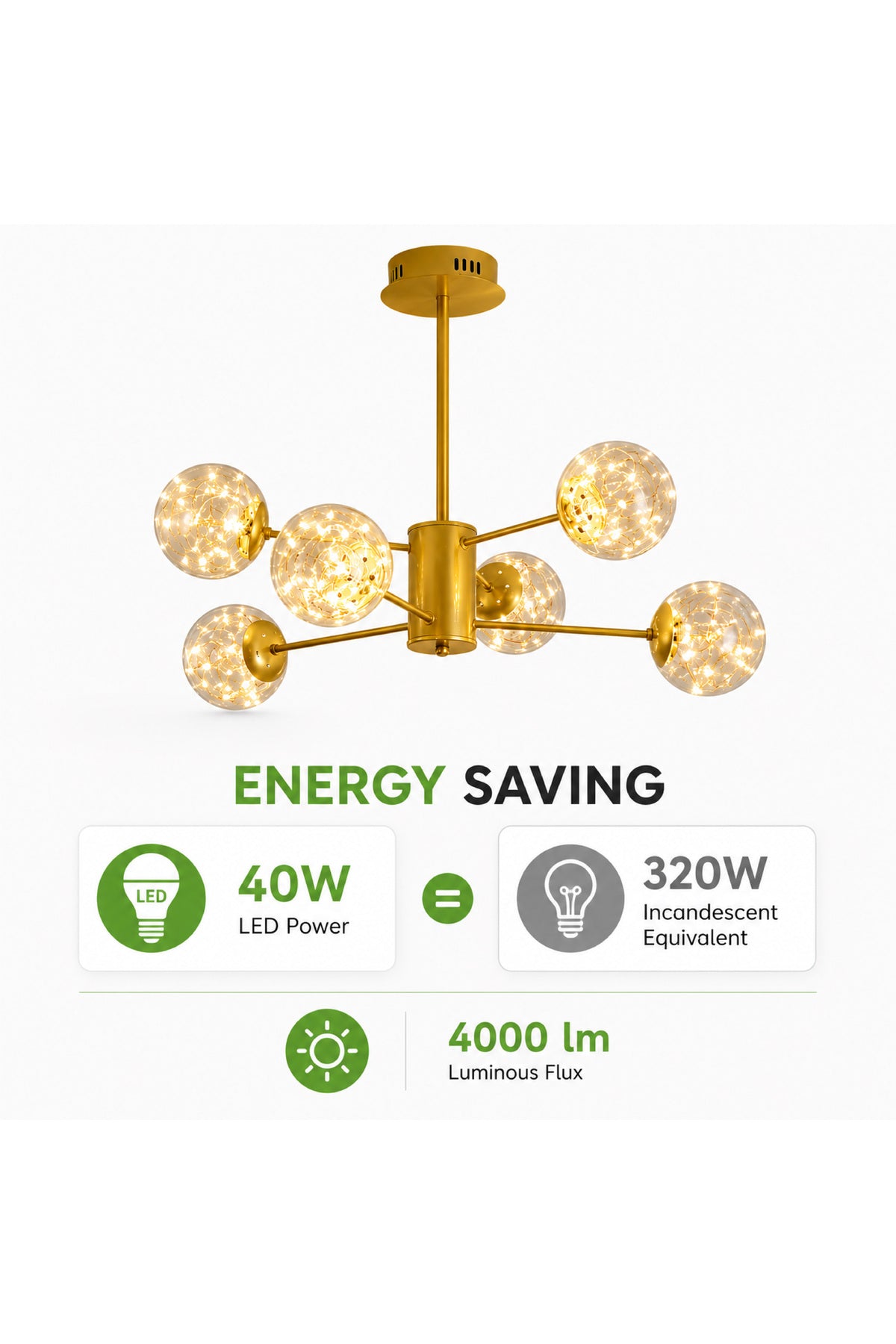 Plafonieră LED rotundă 40 W, 4000 lm, Ø94 cm, 3 temperaturi, albă