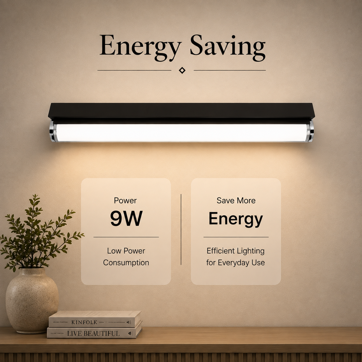 Spot LED de plafon, 58 cm, 9 W, 720 lm, 3 temperaturi de culoare, alb