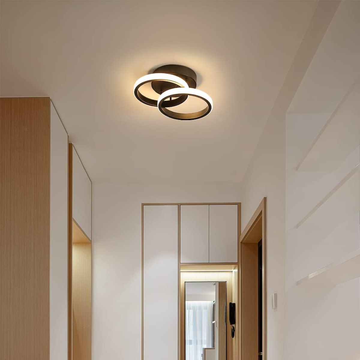Plafonieră LED 20 W, 25 cm, albă, cu telecomandă și lumină reglabilă