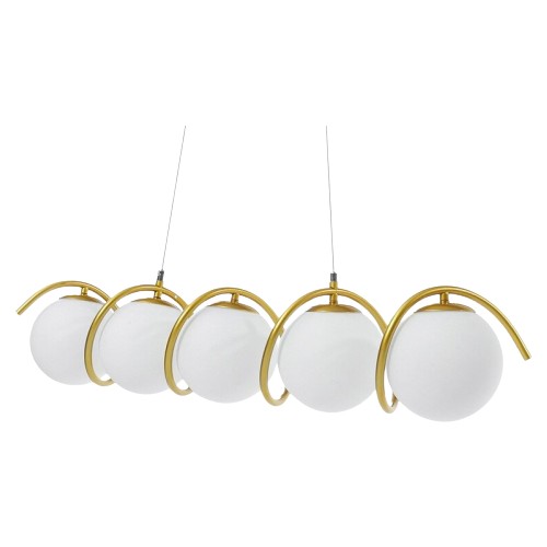 Candelabru liniar spiralat auriu mat, 5 x E27, înălțime reglabilă MX165-5