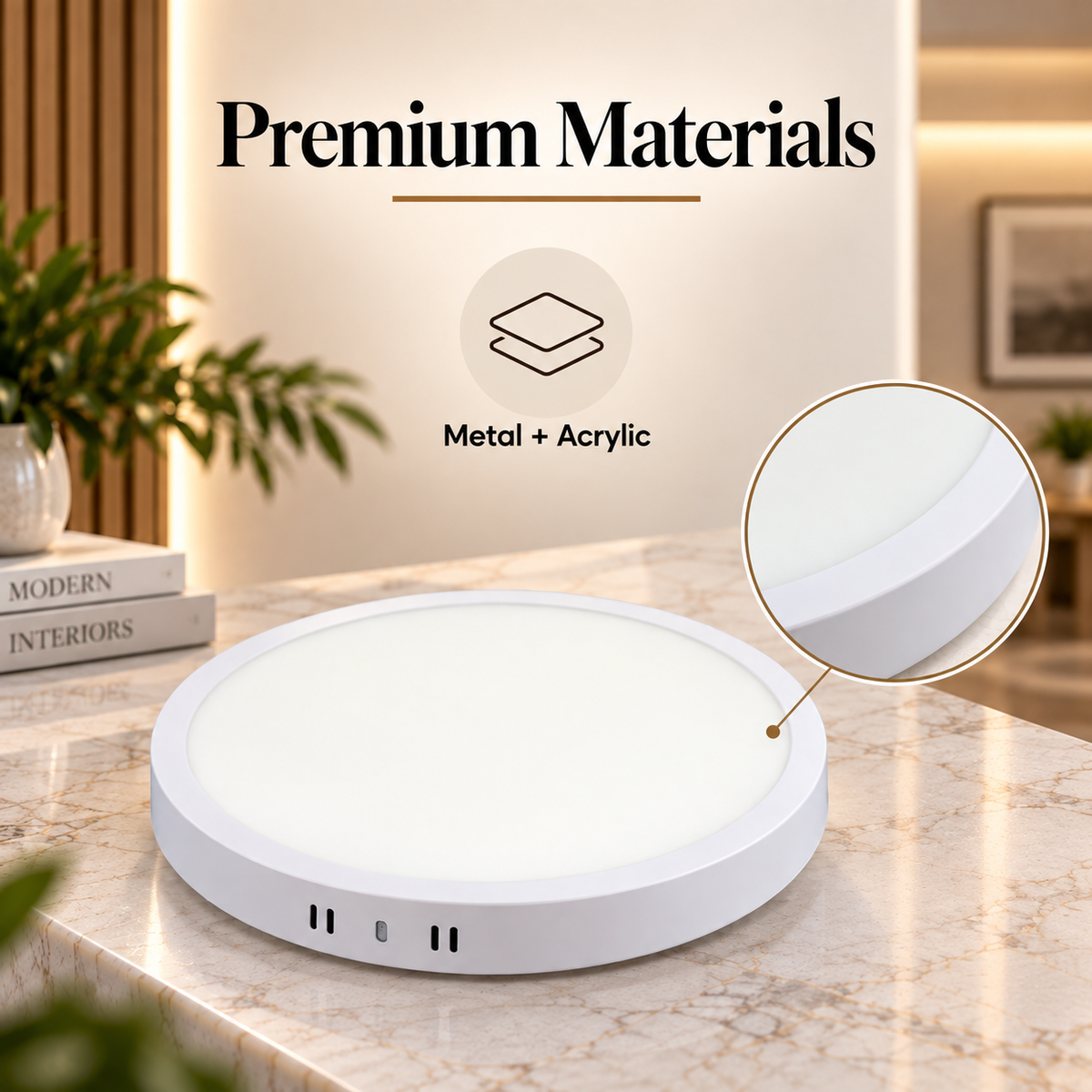 Aplică LED rotundă, 18 W, 1365 lm, 3 temperaturi de culoare, albă
