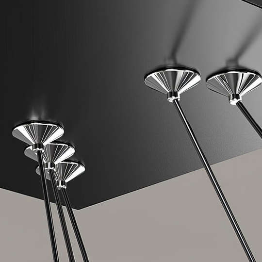Pendul LED negru modern, cu telecomandă
