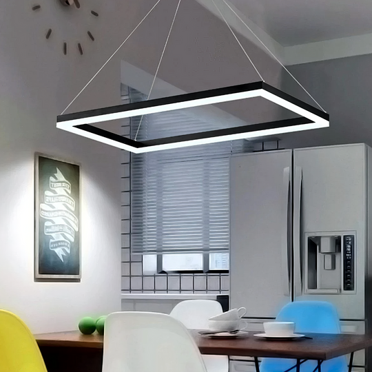Pendul LED negru, 60 × 30 cm, cu telecomandă