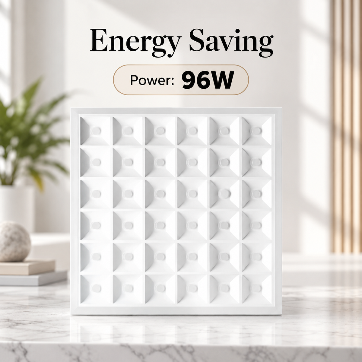 Panou LED pentru plafon, 595x595x40 mm, 96 W, 6500 K, alb