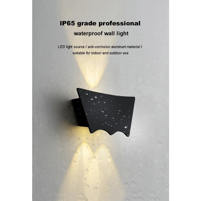 Aplică LED de exterior, IP65, 3 W, lumină caldă, neagra, 15,5 cm tall