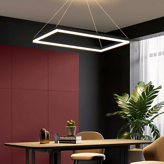 Pendul LED negru, 60 × 30 cm, cu telecomandă
