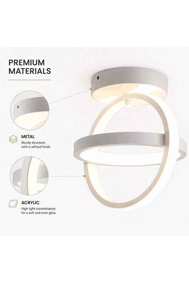 Plafonieră LED albă, 26 W, 1200 lm, 3 culori de lumină, Ø22 cm