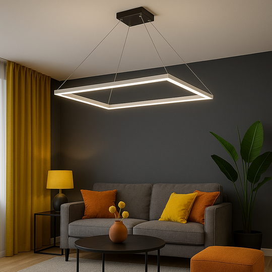 Pendul LED alb, 60 × 30 cm, cu telecomandă