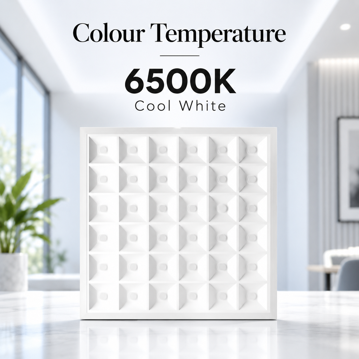 Panou LED pentru plafon, 595x595x40 mm, 96 W, 6500 K, alb