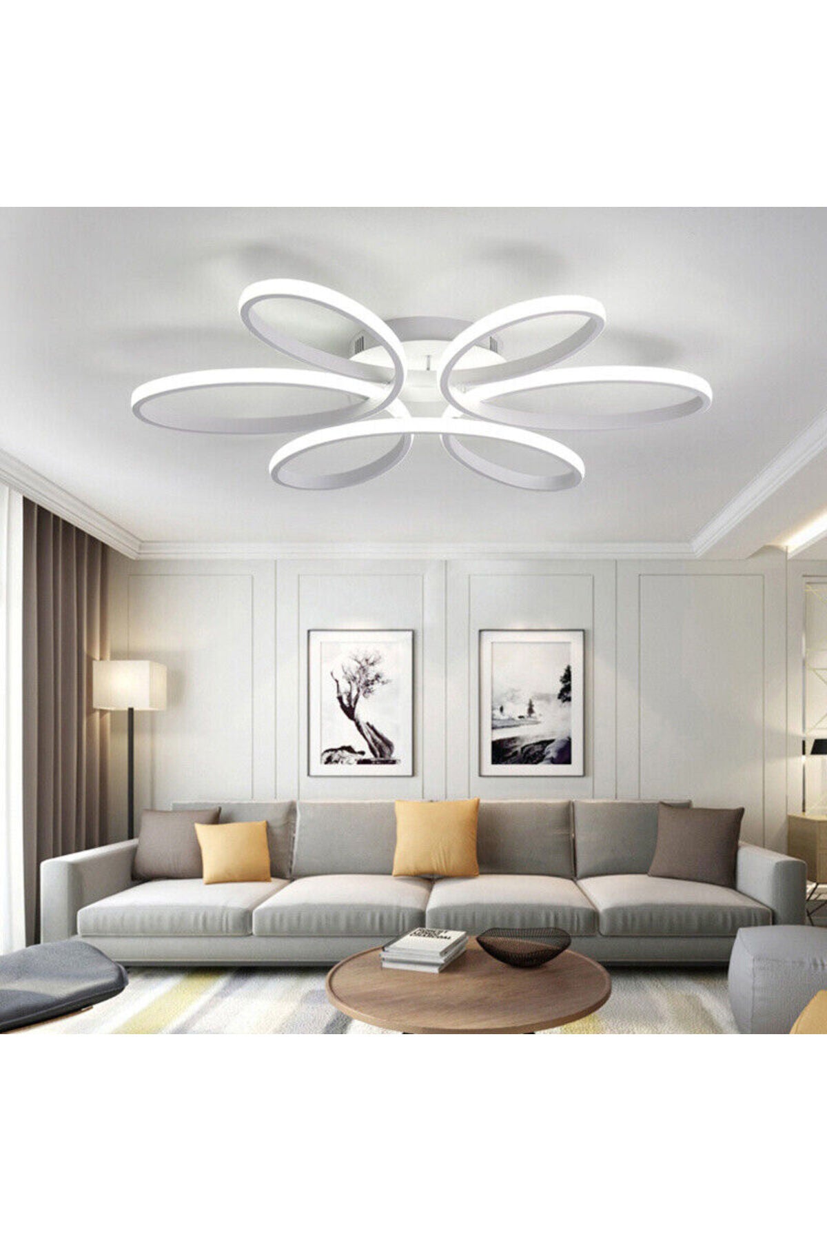 Plafonieră LED DAISY, 120 W, 5000 lm, dimabilă, cu telecomandă, 48 cm