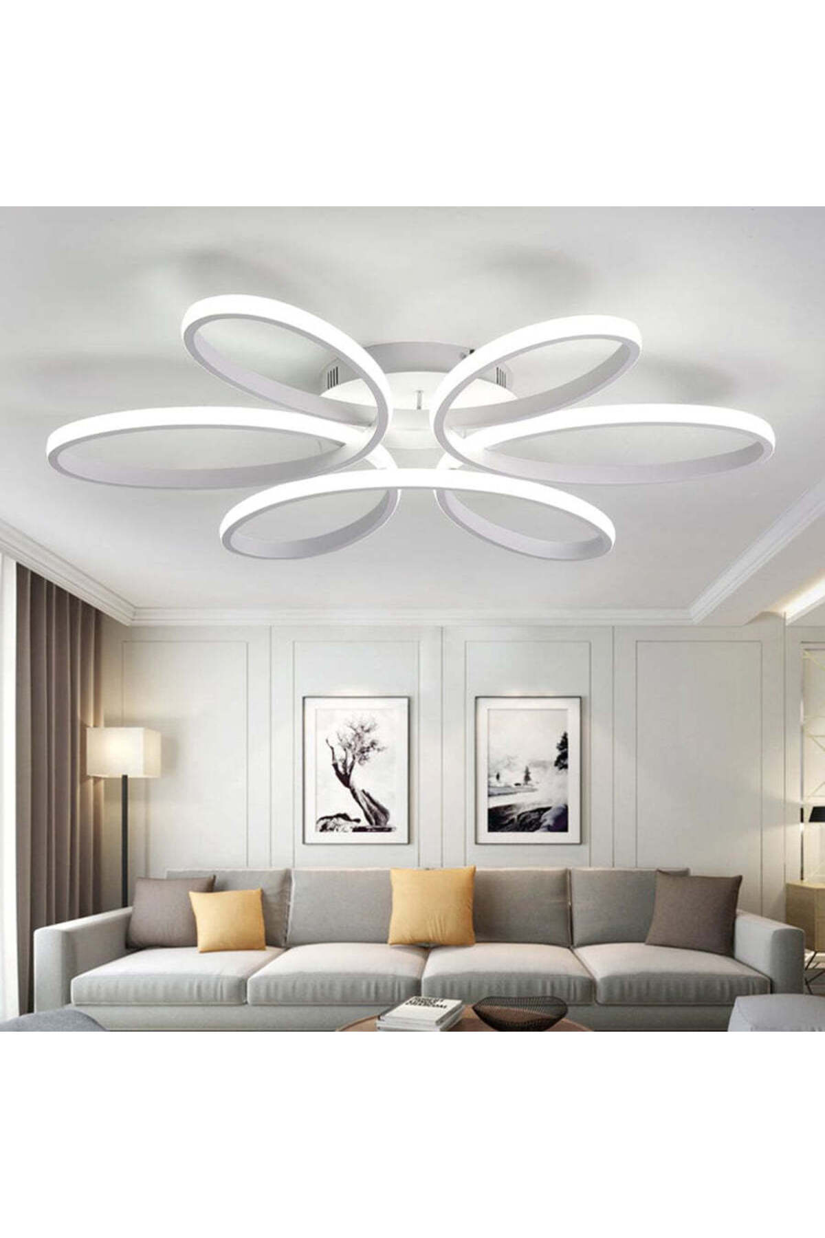 Plafonieră LED DAISY, 120 W, 5000 lm, dimabilă, cu telecomandă, 48 cm
