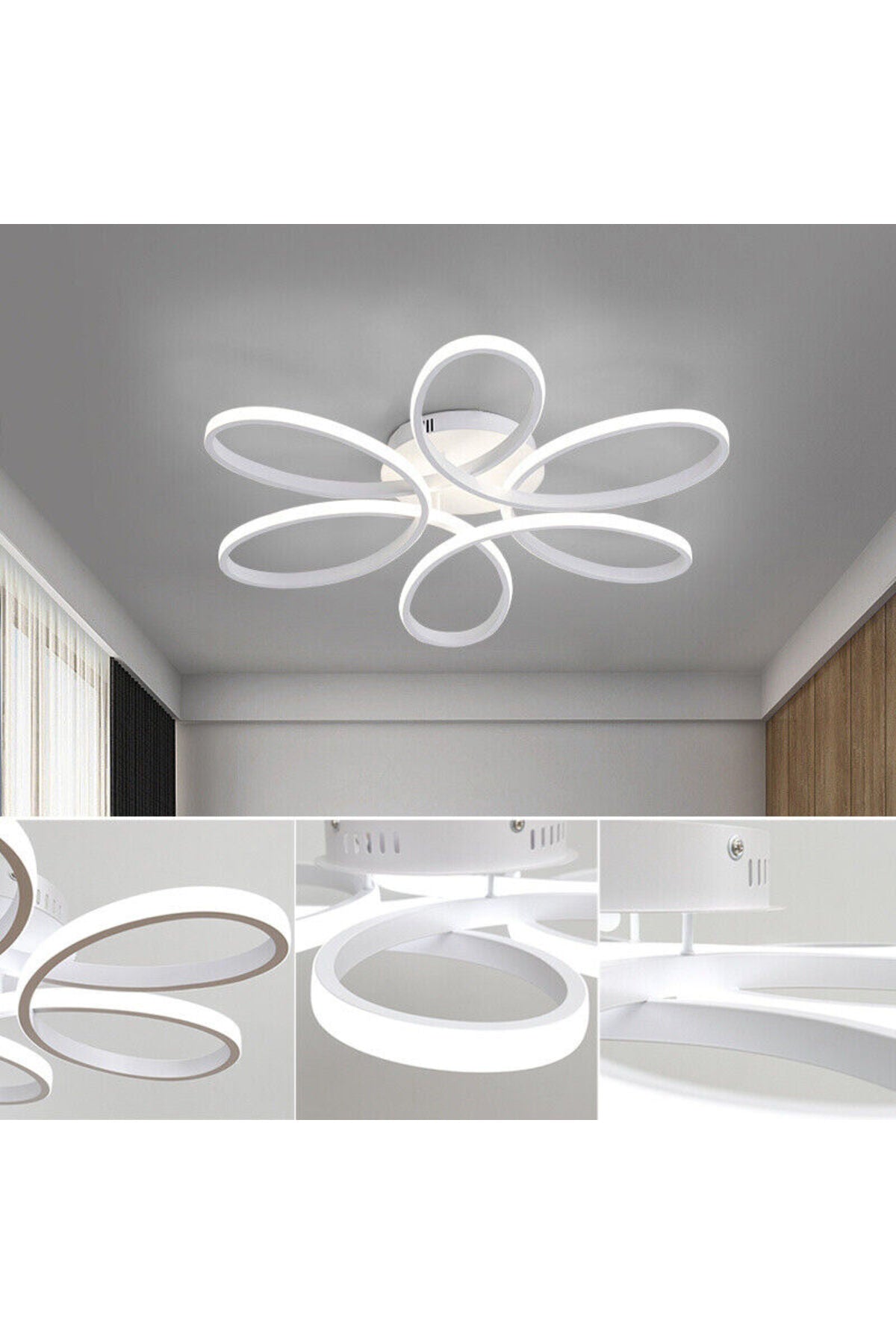Plafonieră LED DAISY, 120 W, 5000 lm, dimabilă, cu telecomandă, 48 cm