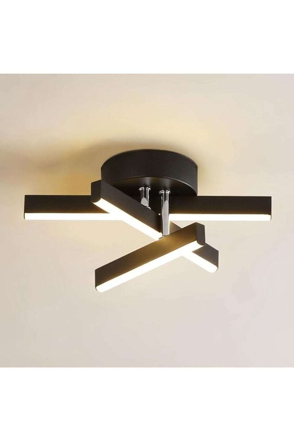 Plafonieră LED neagră, 24W, 1200 lm, 3 temperaturi de culoare, acril