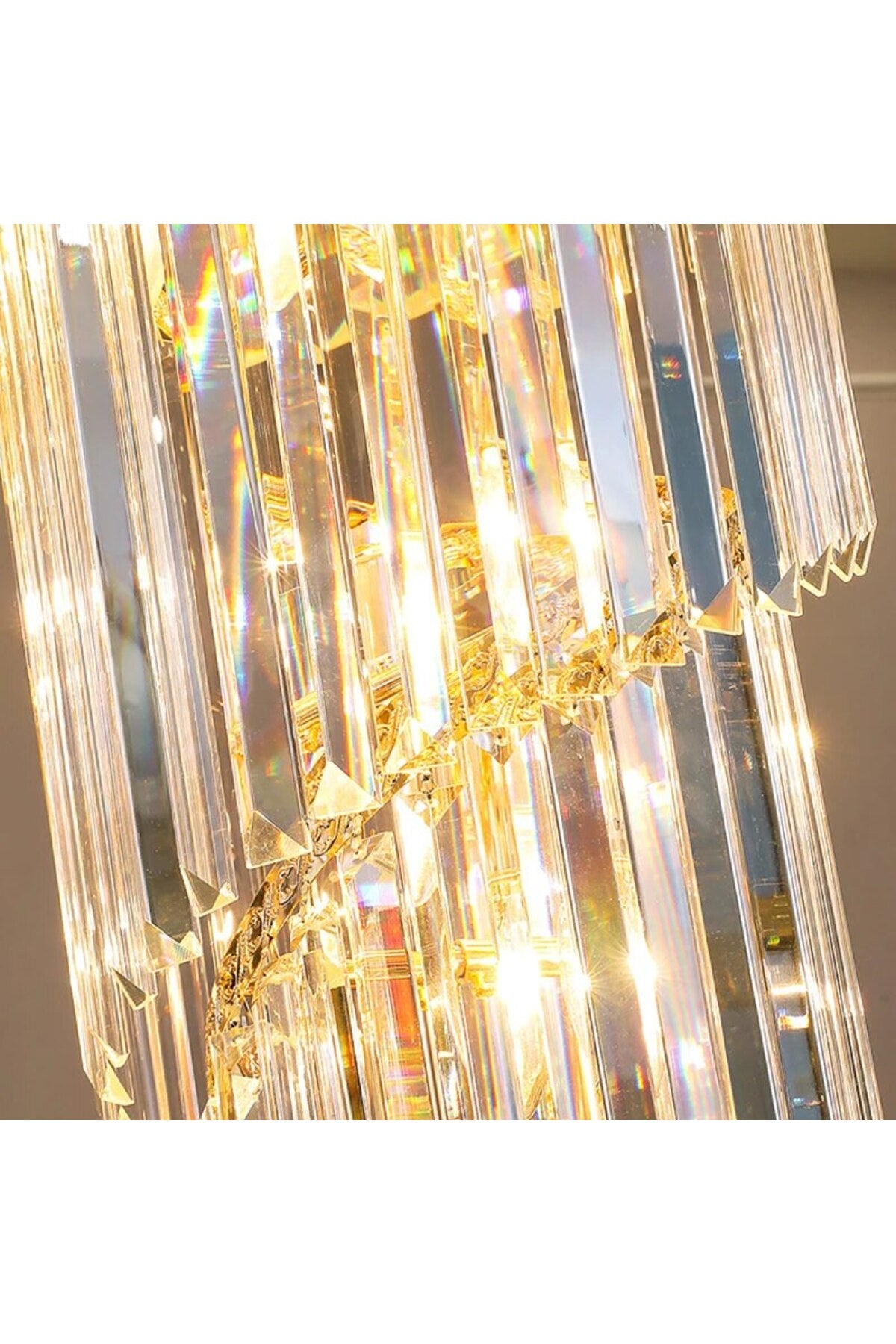 Candelabru negru-auriu cu cristale K9, 22xE14, înălțime 180 cm