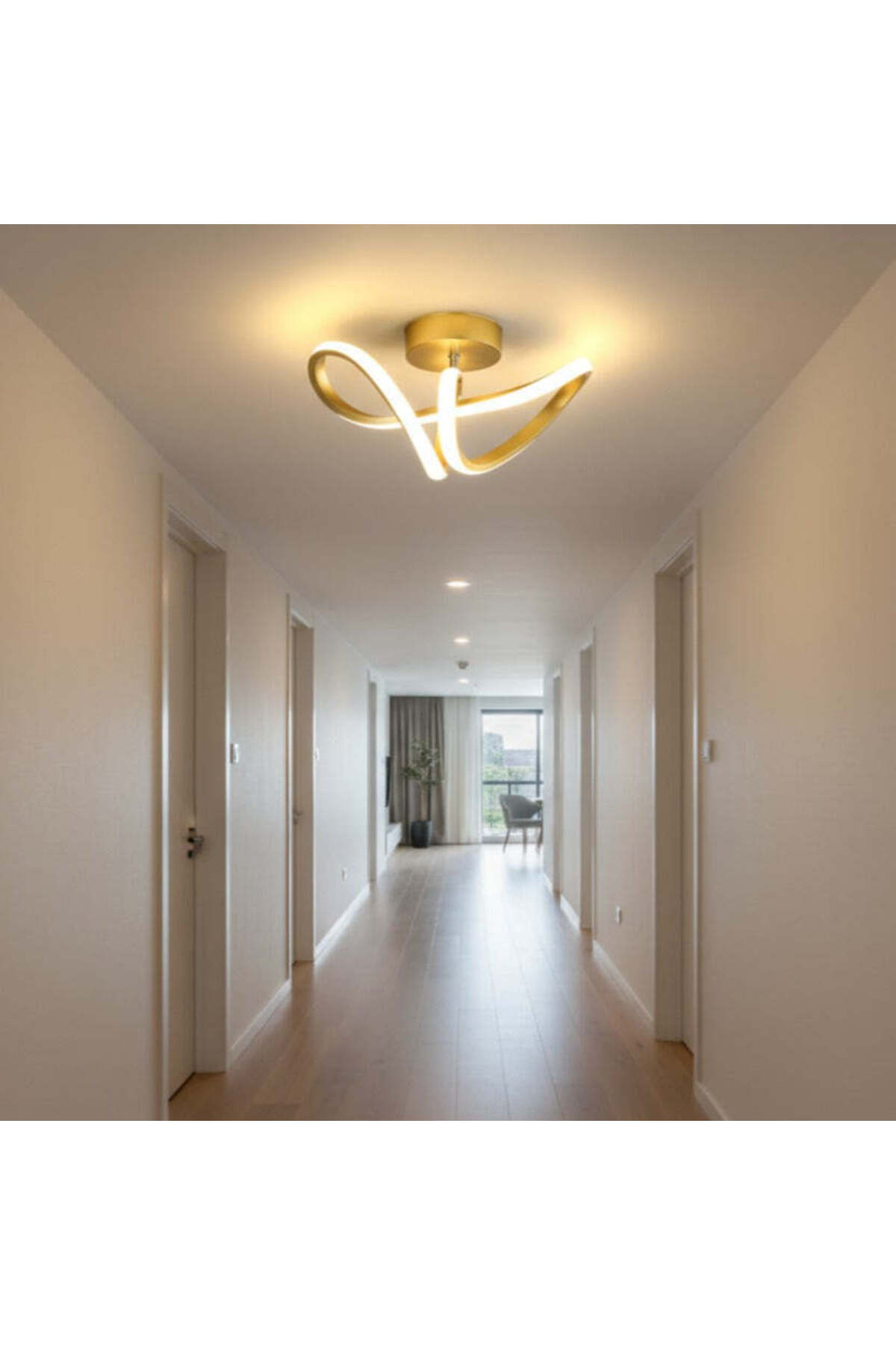 Aplică LED aurie pentru perete, 2500 lm, IP21, 300 mm