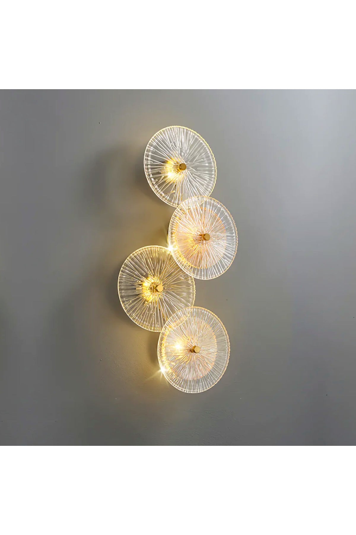 Aplica LED CITRA aurie din sticlă, 18 W, 3 temperaturi de culoare