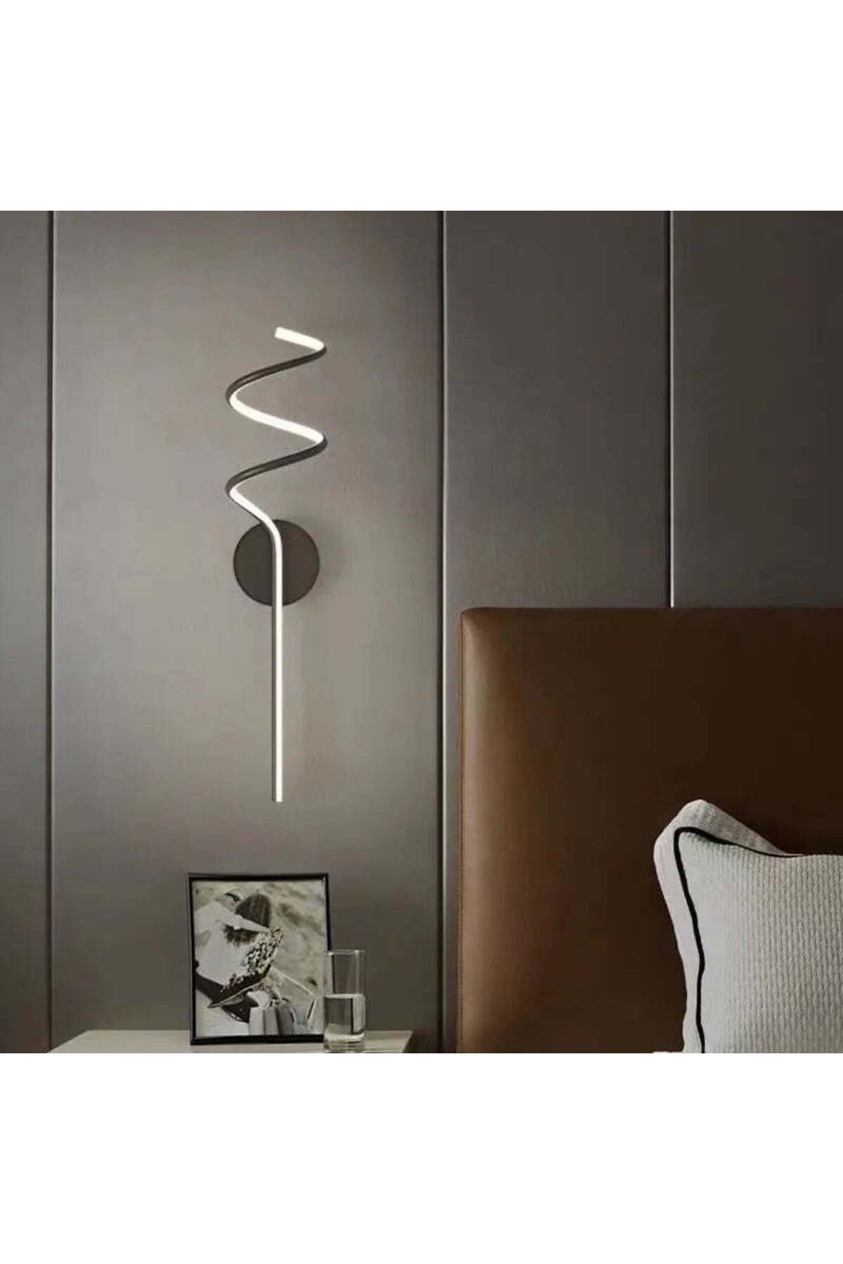 Aplică LED de perete neagră, 44 W, 1500 lm, 3 temperaturi de culoare, IP20