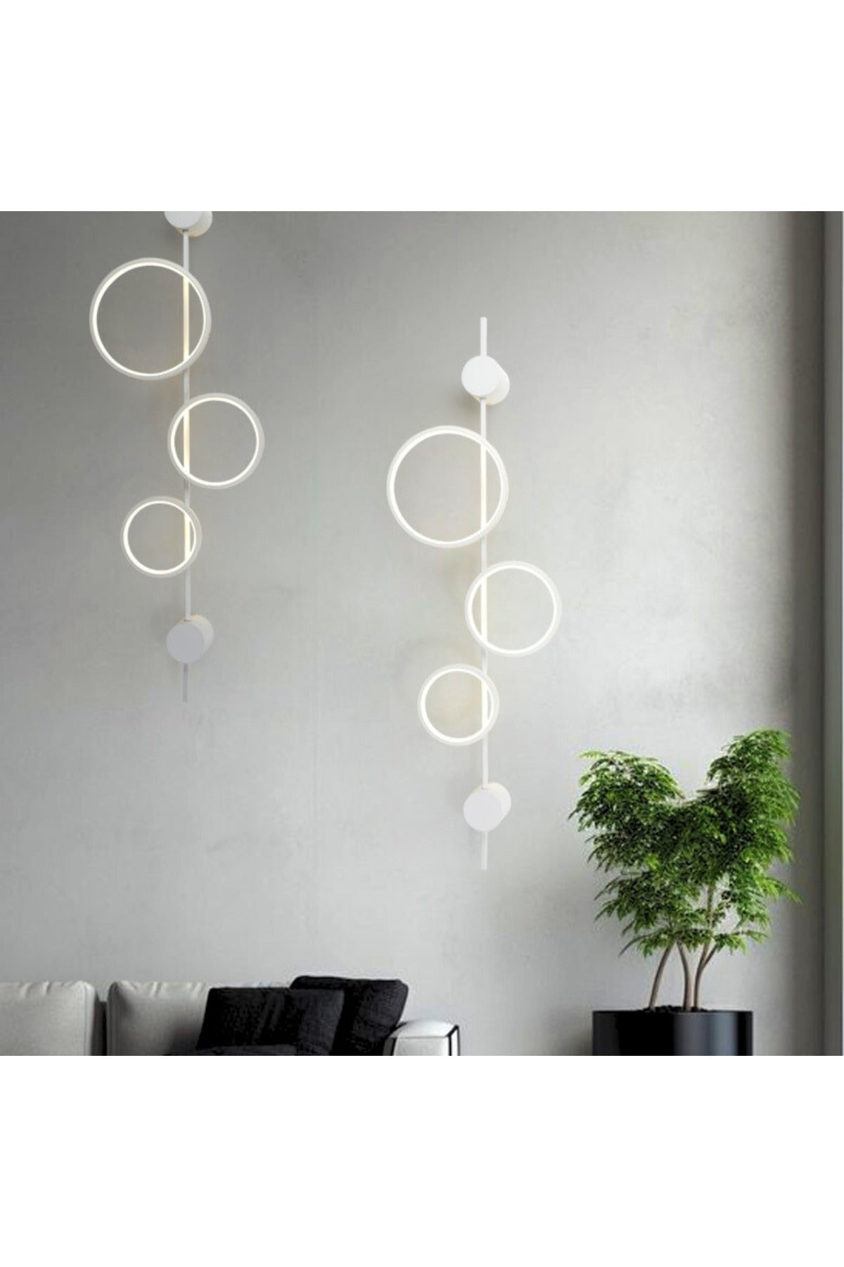 Aplică LED de perete albă, 40 W, 3 culori, 1320 lm, IP20