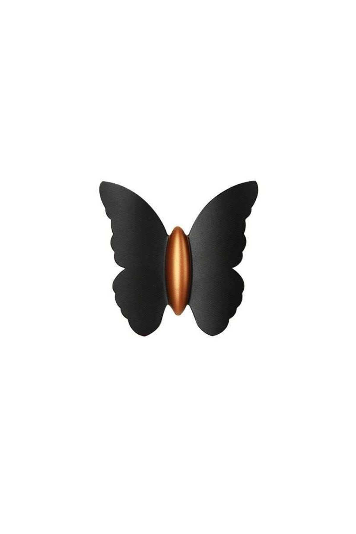 Aplica LED de exterior tip fluture, neagră, 6 W, IP65, 3 culori de lumină
