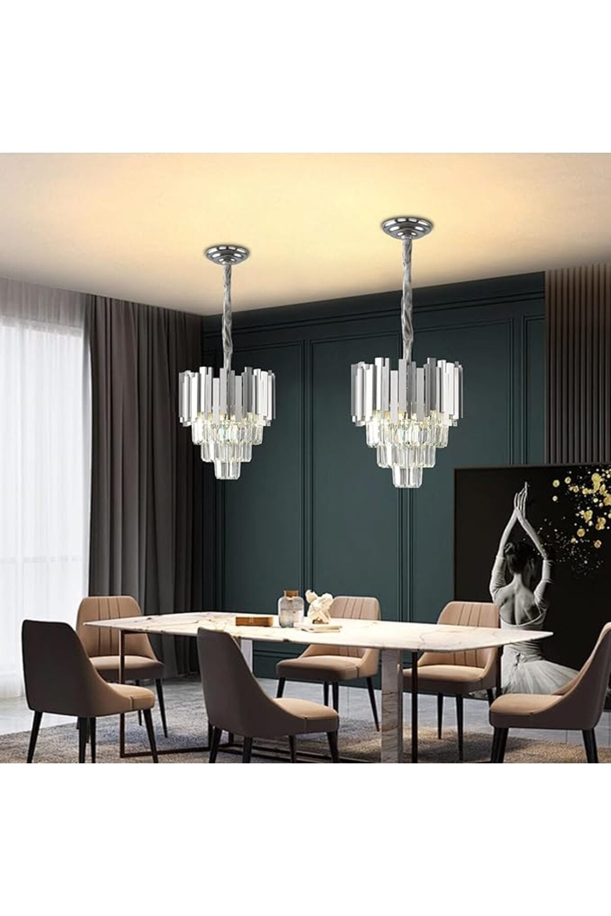 Aplică de perete aurie cu 2 dulii E14, design modern