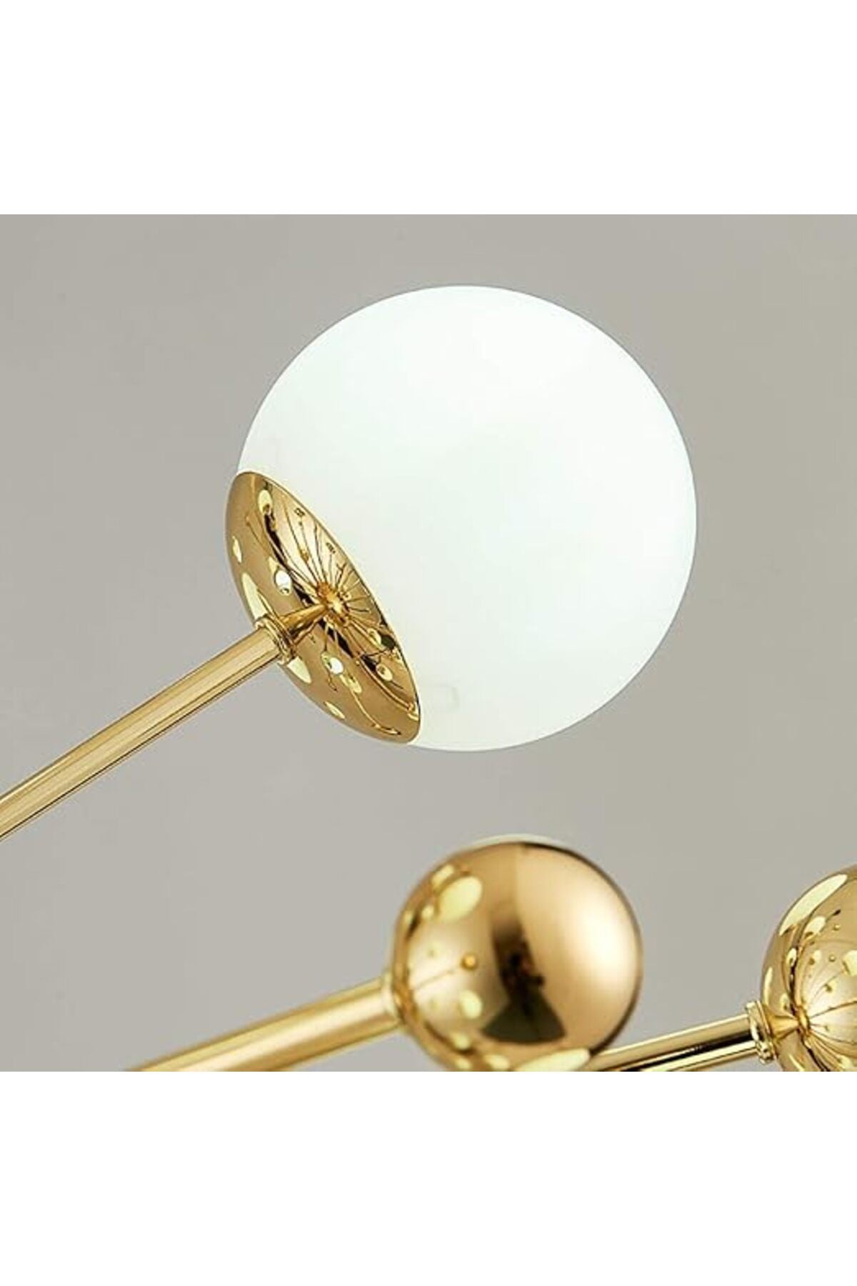 Candelabru modern de tavan auriu, 11 socluri G9, Ø60 cm