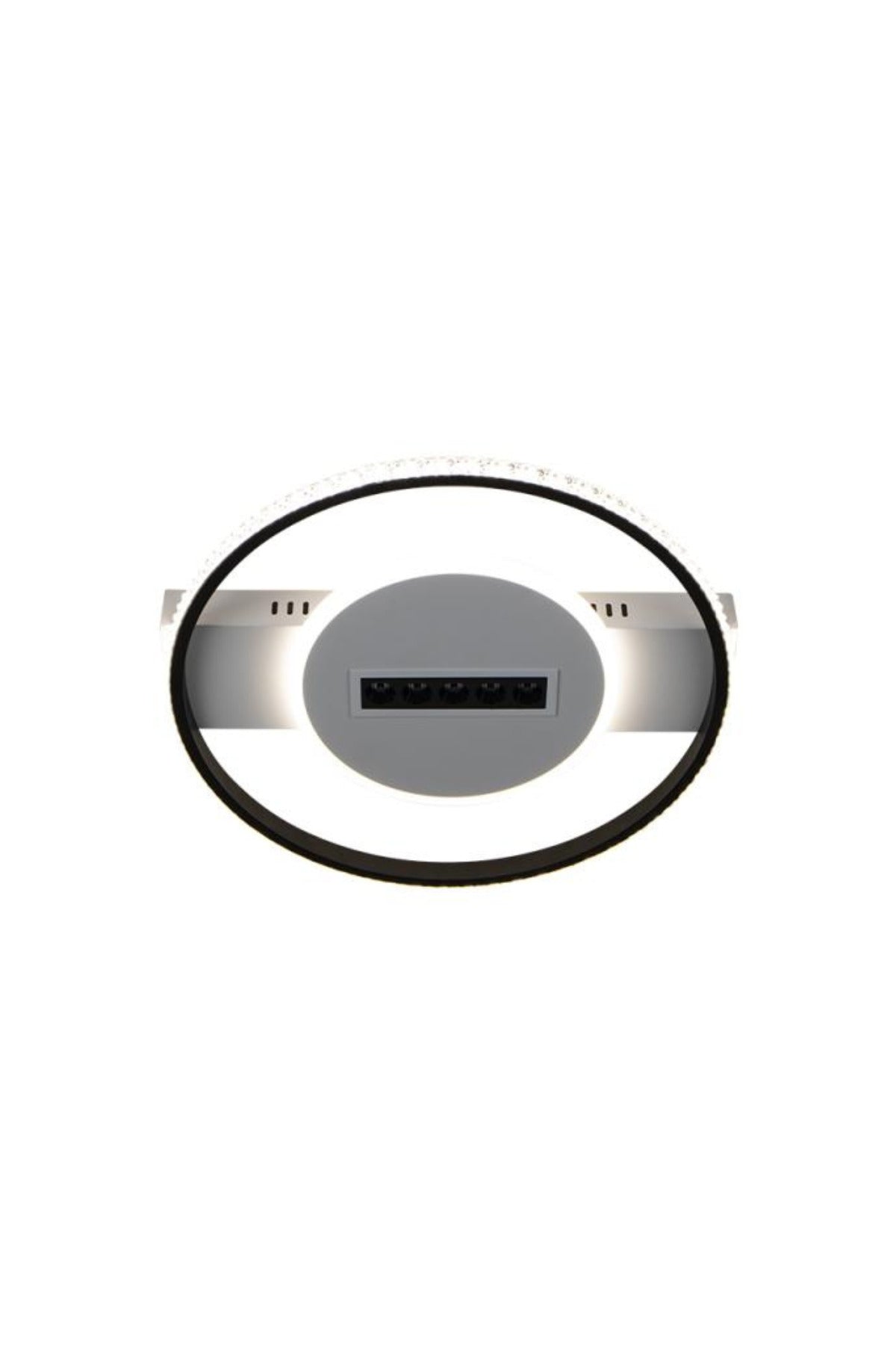 Plafonieră LED neagră 51W, 3 surse, dimabilă, WiFi și telecomandă