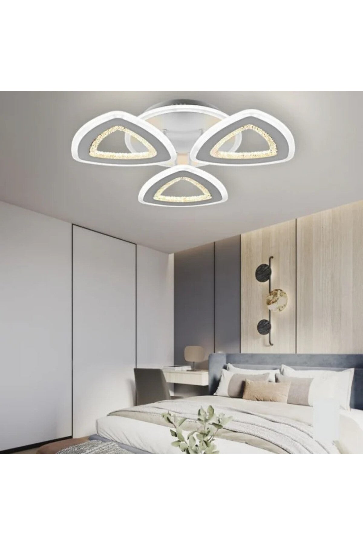 Plafonieră LED dimabilă 40 W, Wi-Fi, telecomandă, 3 culori de lumină
