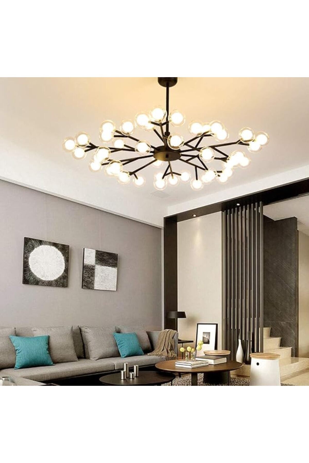 Plafonieră LED neagră, 45 cm, 3 culori, 1000 lm, 60 W