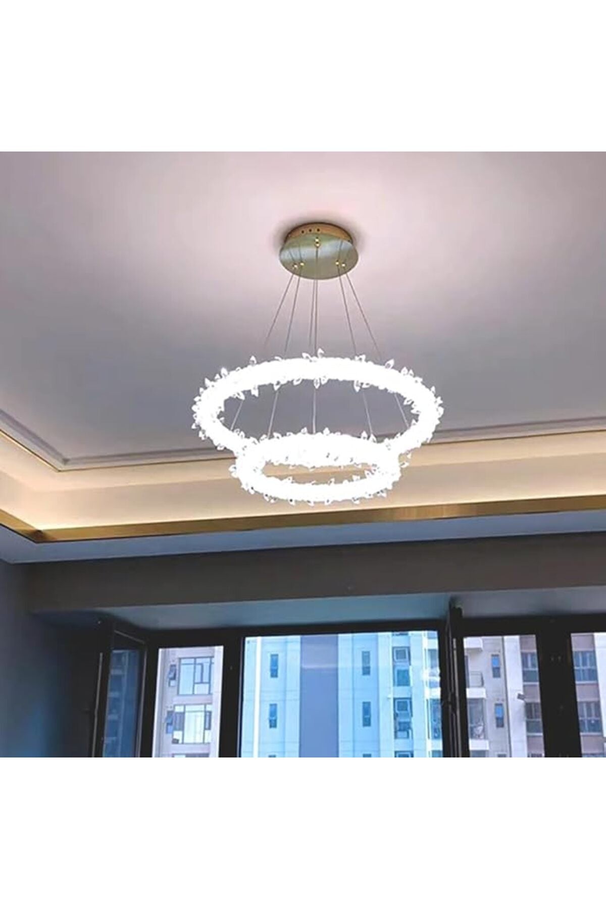 Plafonieră LED 60 cm cu Wi-Fi, telecomandă și 3 culori de lumină