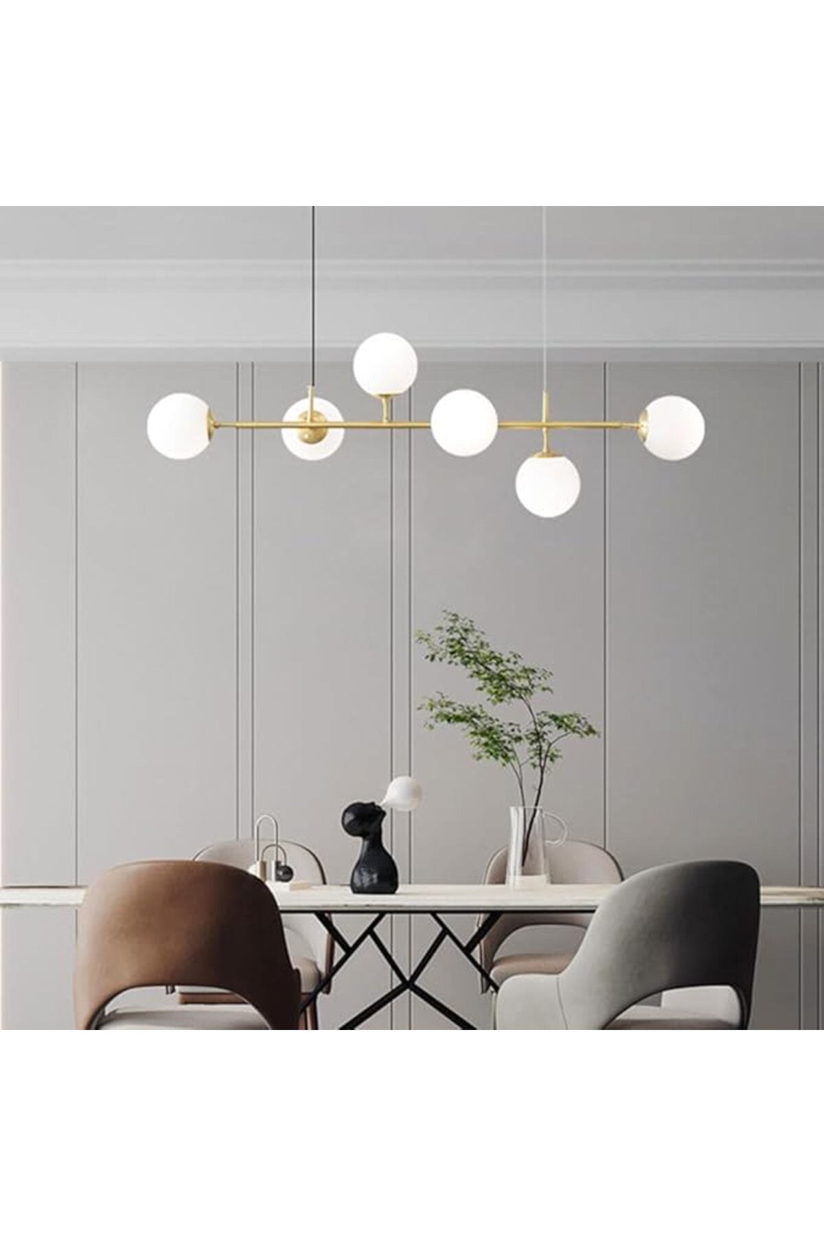 Plafonieră LED modernă aurie cu 6 surse de lumină
