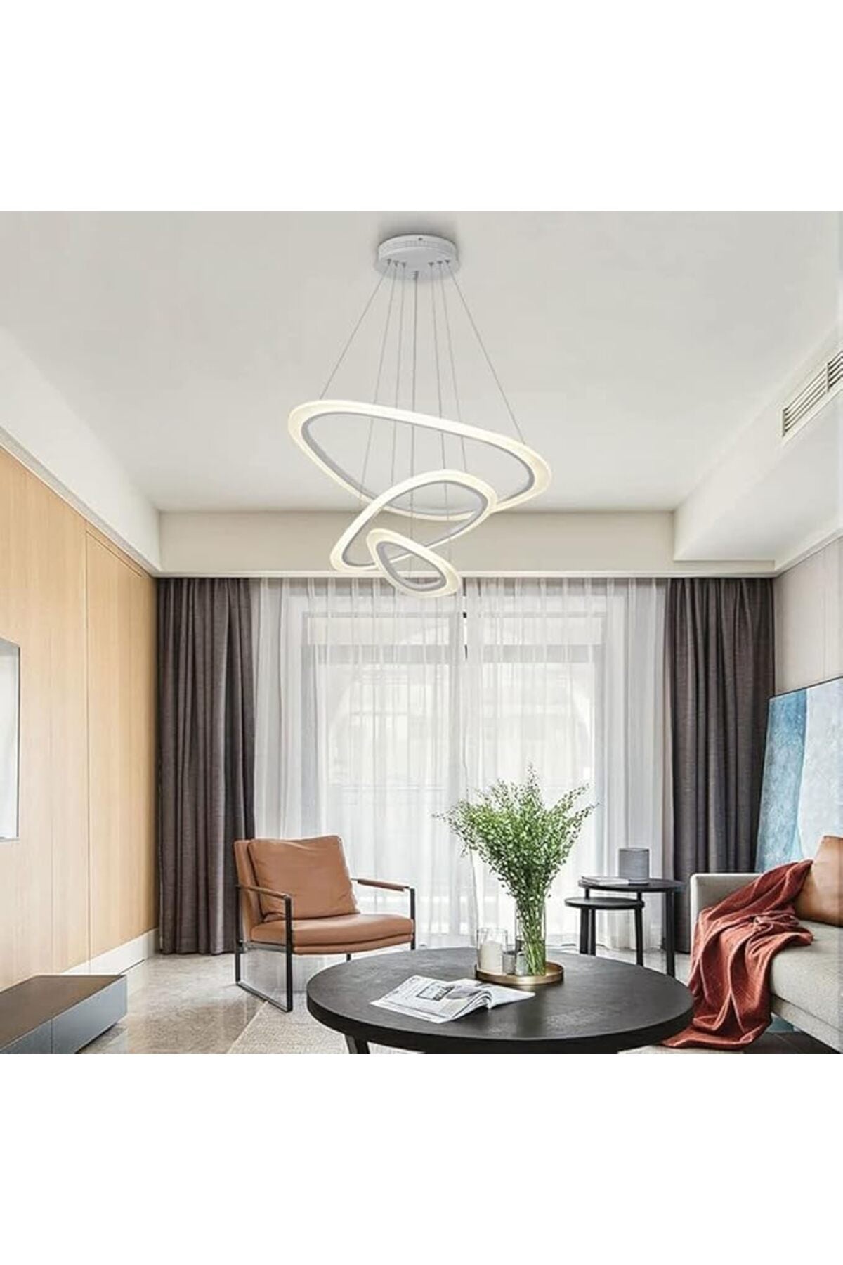 Plafonieră LED dimabilă 118 W, 6000 lm, Wi-Fi, telecomandă, 3 culori
