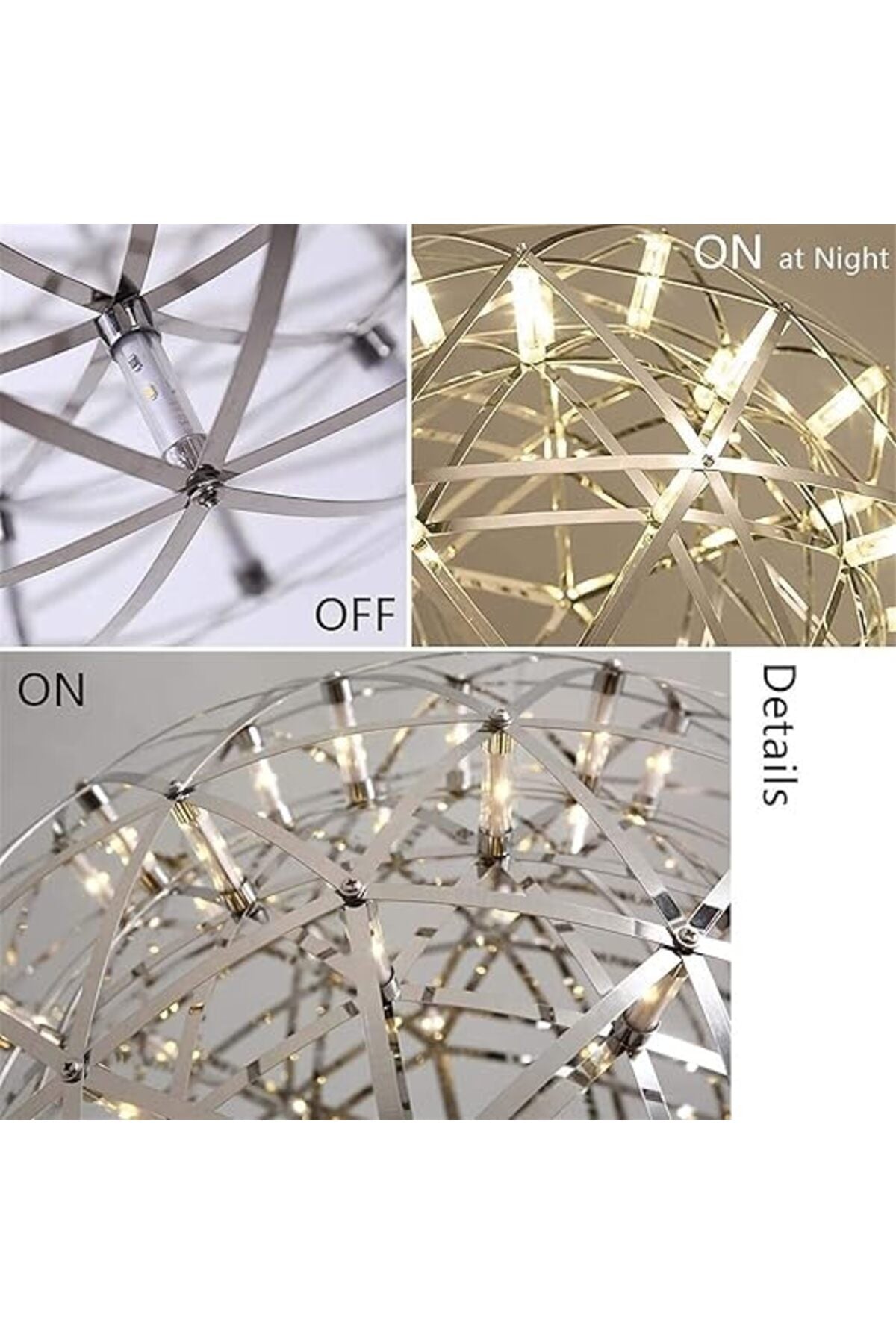 Plafonieră LED decorativă tip artificii, 42 W, Ø30 cm, 3 culori de lumină
