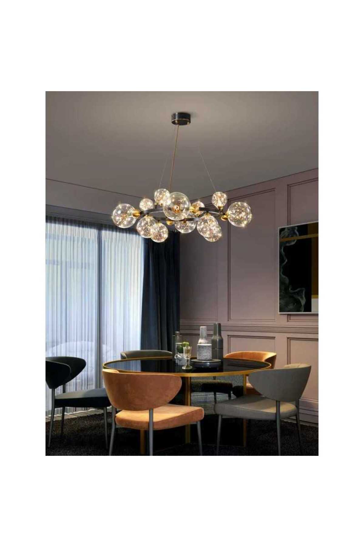 Plafonieră LED cu 12 surse, Ø85 cm, 3 temperaturi de culoare, acril mat