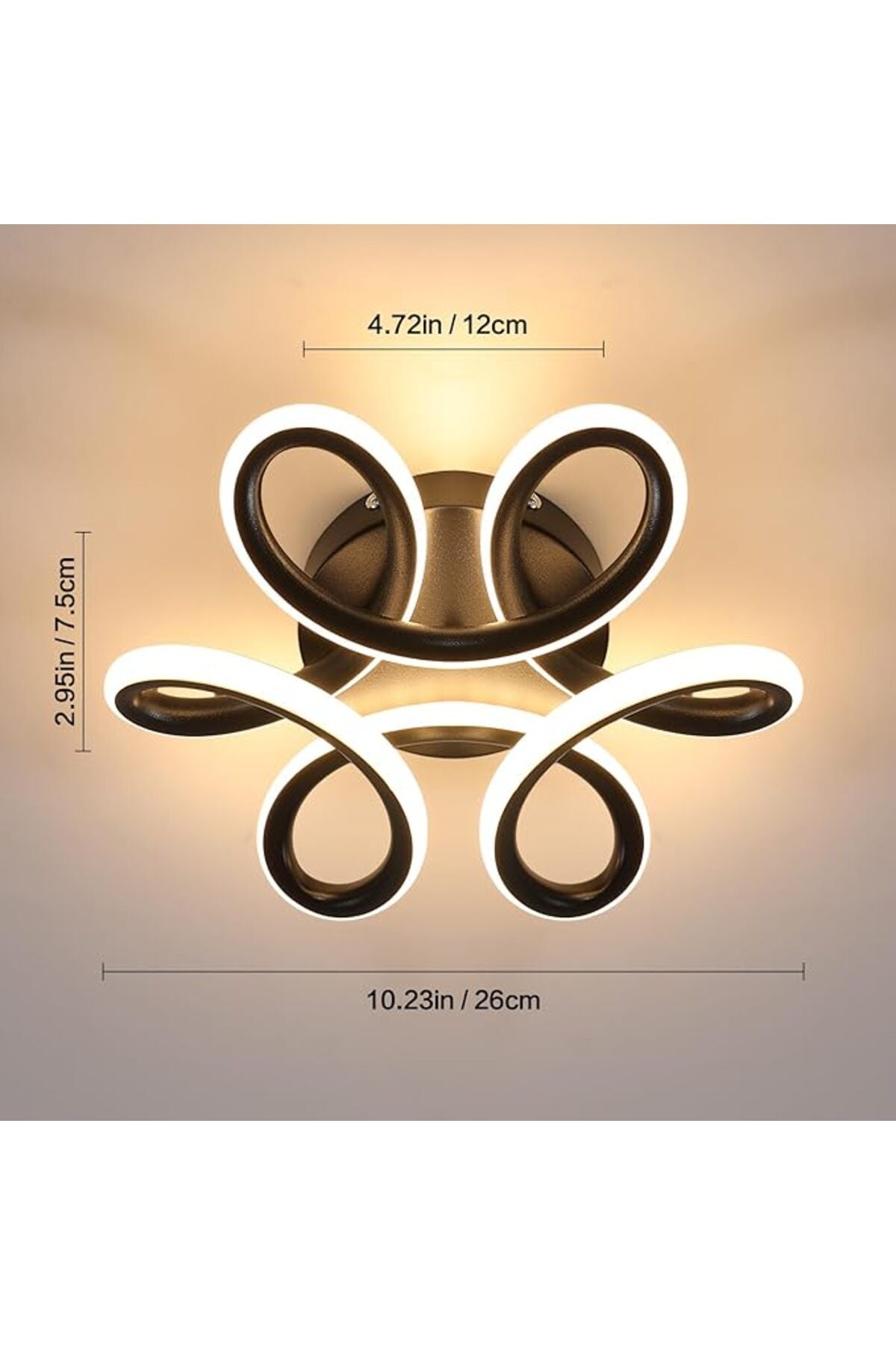 Plafonieră LED neagră 27 W, 3 temperaturi de culoare, Ø27 cm