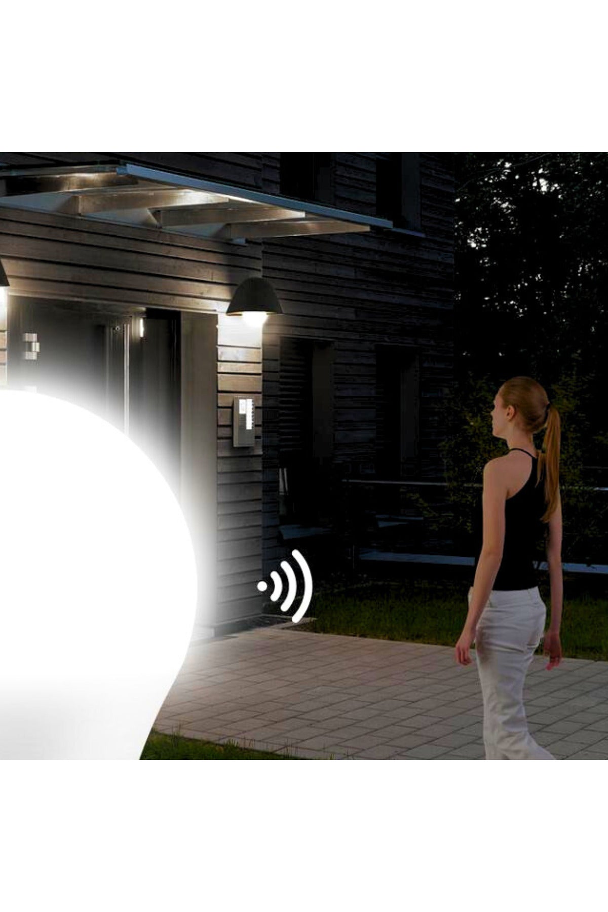 Bec LED E27 cu senzor de lumină, 820 lm, 6500 K, alb rece