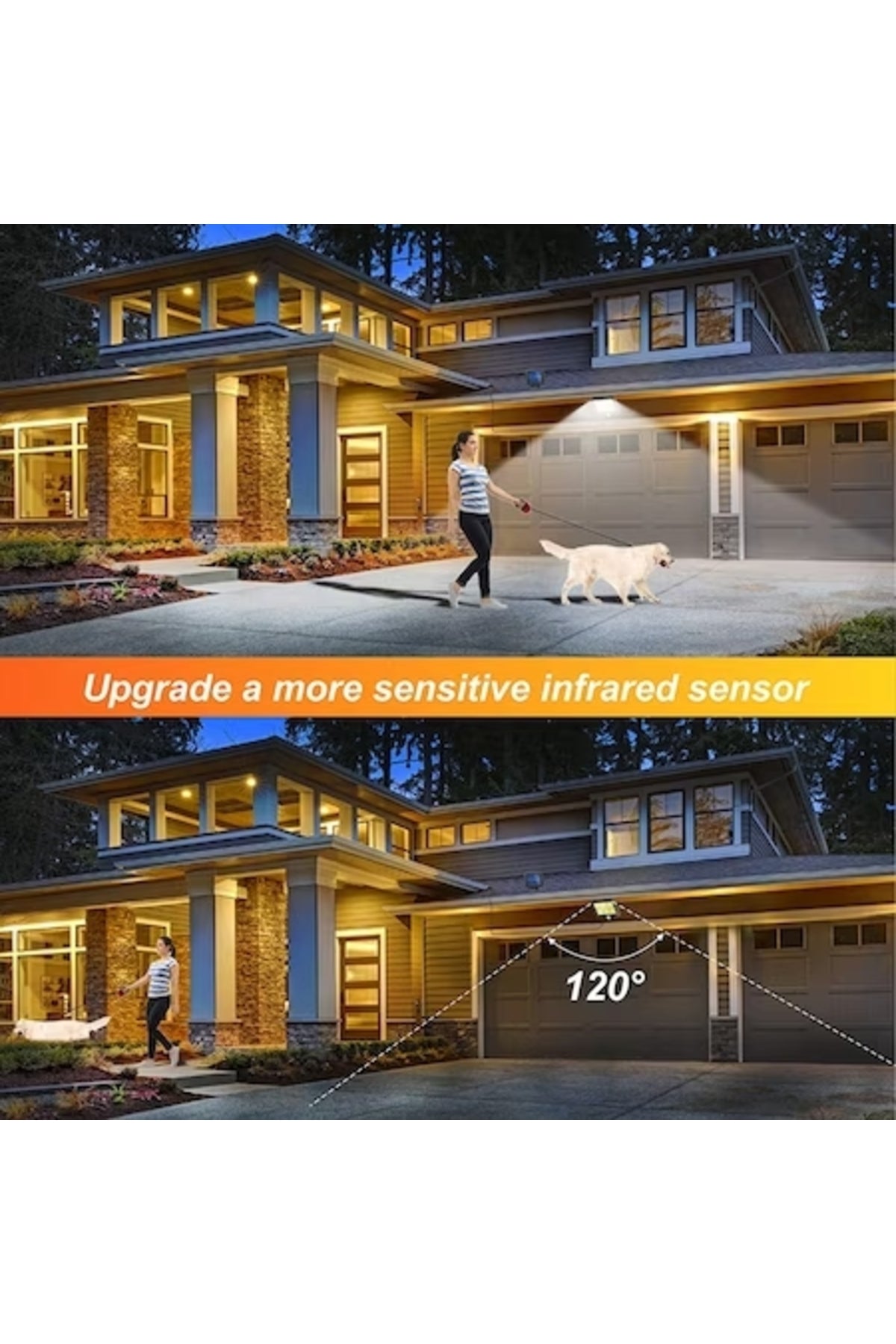 Lampă solară LED 120 COB, senzor de mișcare, telecomandă, cablu 5 m, IP65