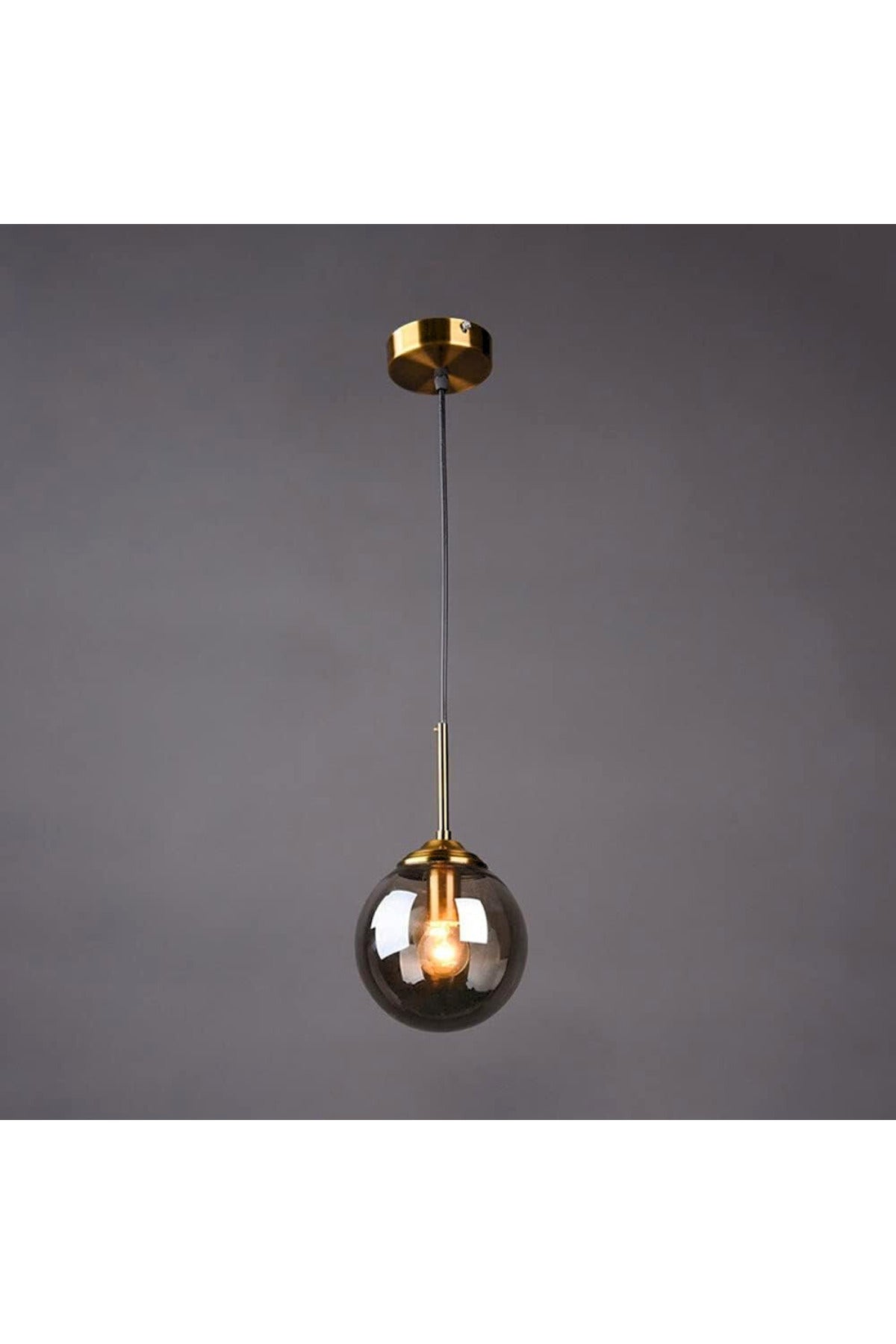 Lampă suspendată E27 din metal mat și acril, 30 x 15 x 100 cm