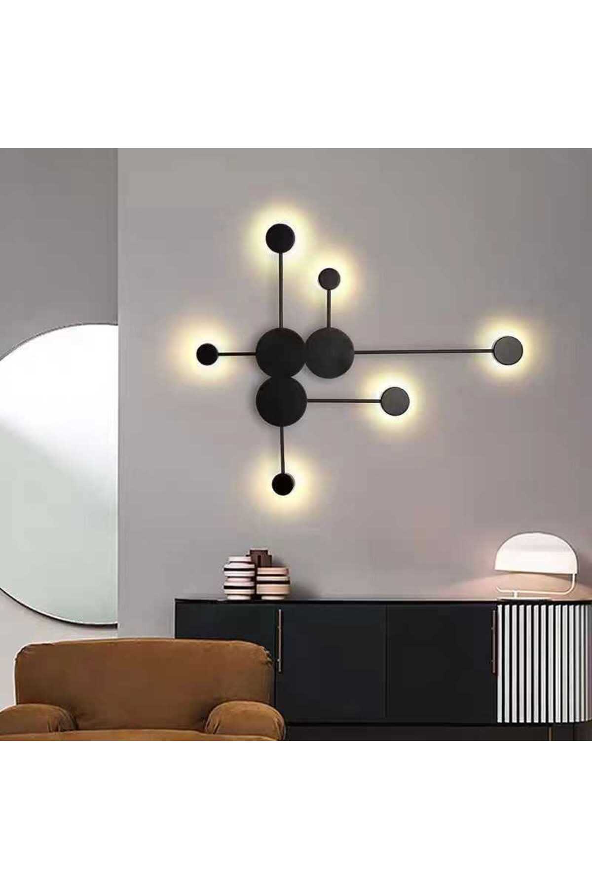 Plafonieră LED neagră, 60 W, 2000 lm, 3 temperaturi de culoare, Ø92 cm