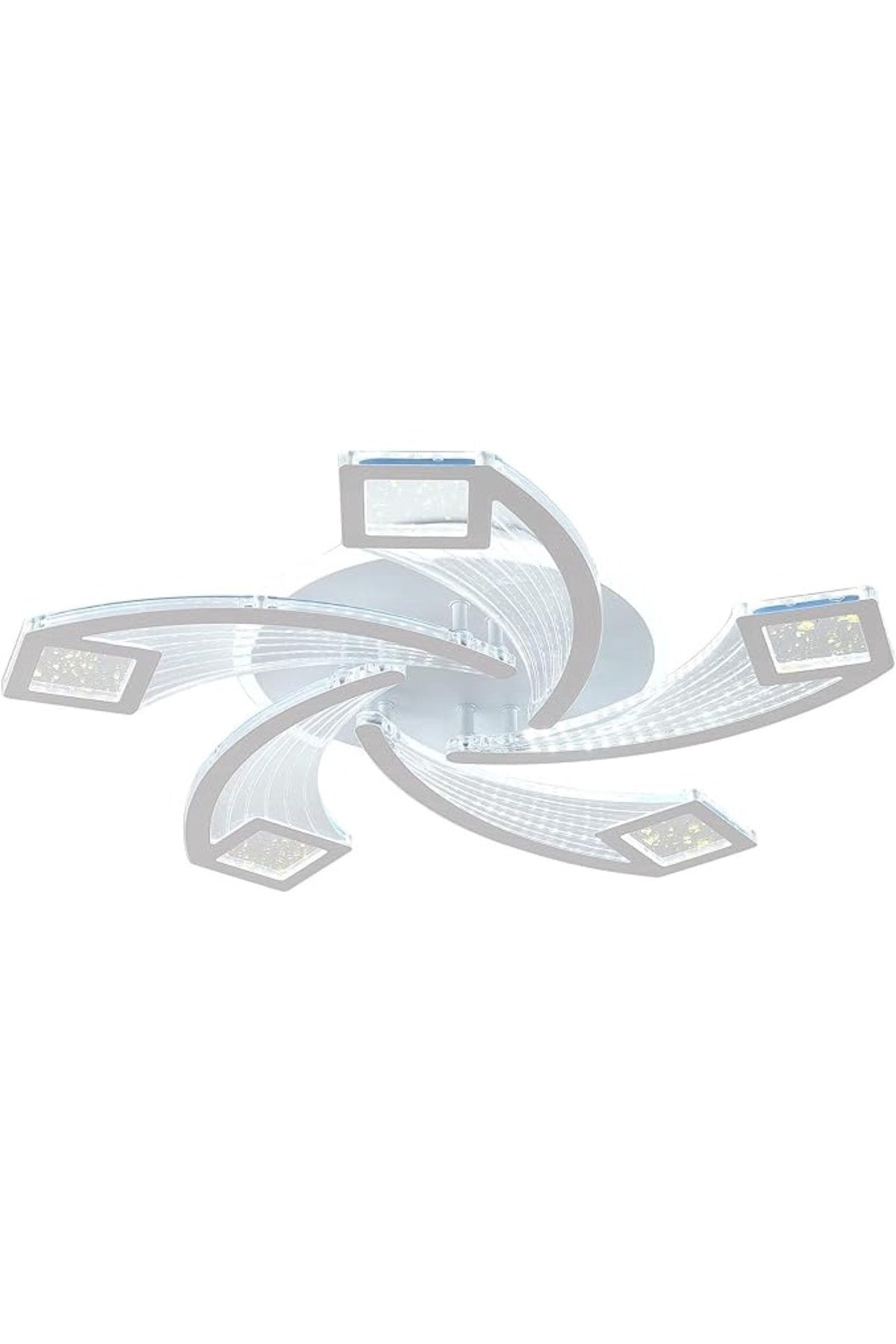 Plafonieră LED cu 5 surse, dimabilă, Wi-Fi, telecomandă, 68 W, 3000 lm