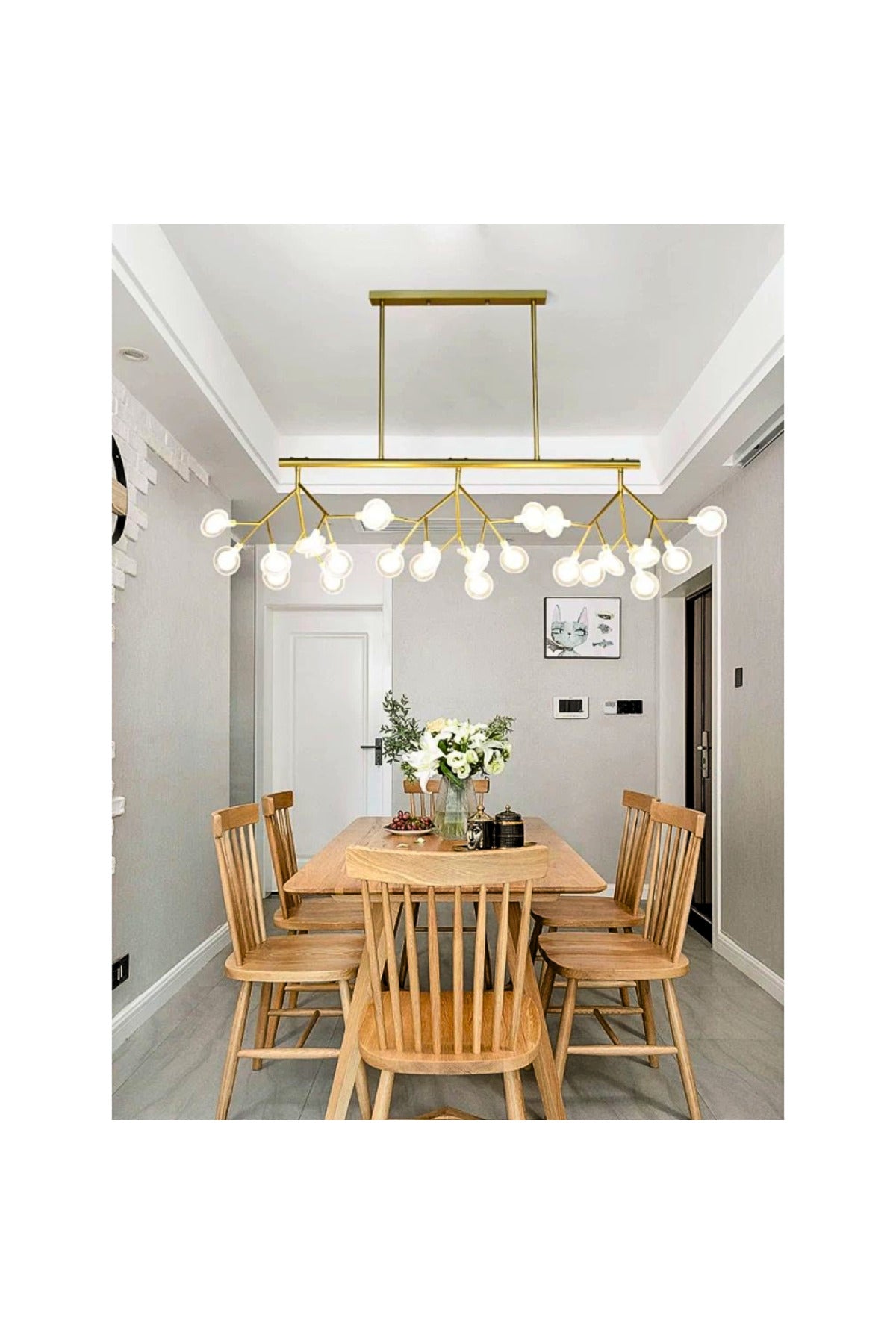 Candelabru auriu cu design ramificat, 82 cm, 27xG4, 54 W