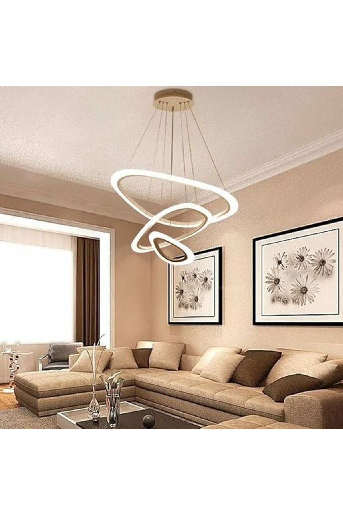 Plafonieră LED dimabilă 118 W, 6000 lm, Wi-Fi, telecomandă, 3 culori