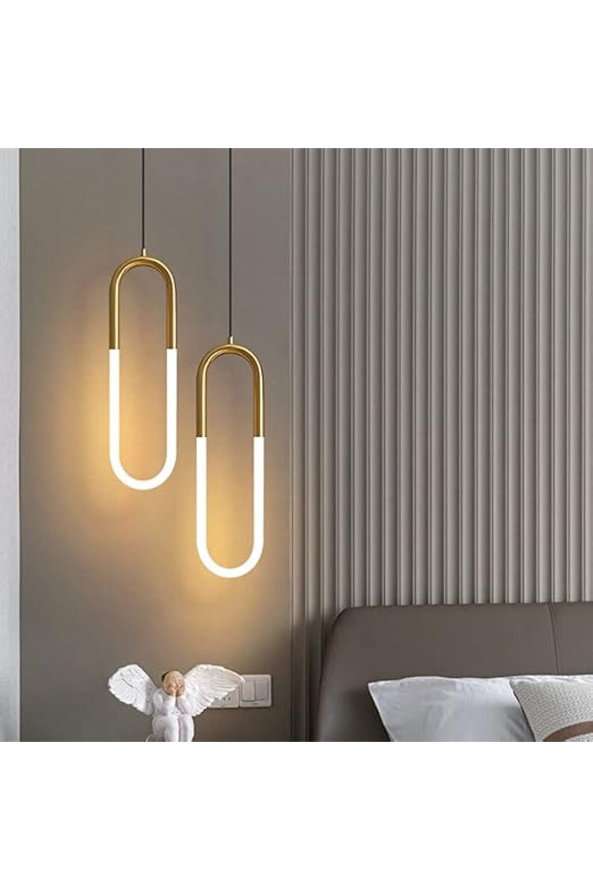 Plafonieră LED aurie 60 cm, dimabilă, Wi-Fi și telecomandă, 3 culori