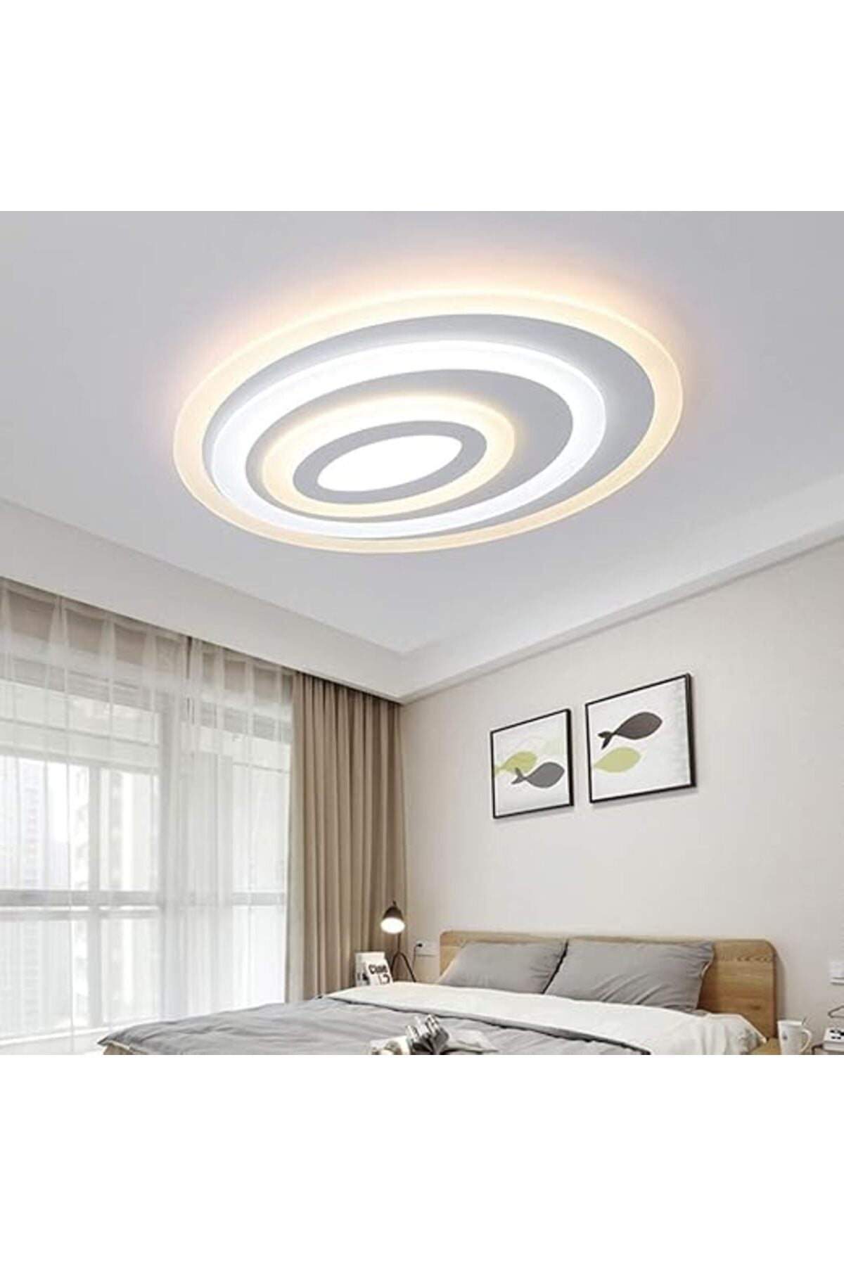 Plafonieră LED rotundă Ø50 cm, dimabilă, Wi-Fi, cu telecomandă, 3 culori