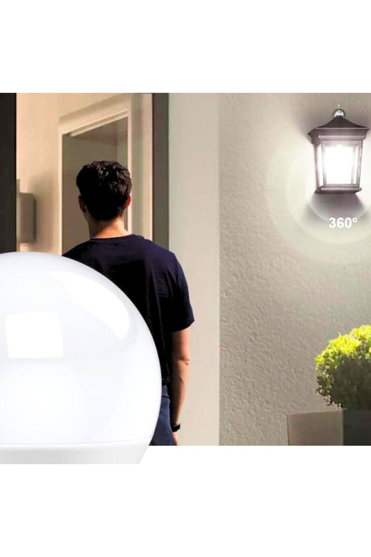 Bec LED E27 cu senzor de lumină, 820 lm, 6500 K, alb rece
