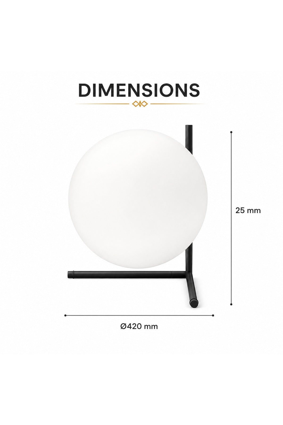 Lampă de masă neagră cu glob din sticlă mată, E27, max. 40 W