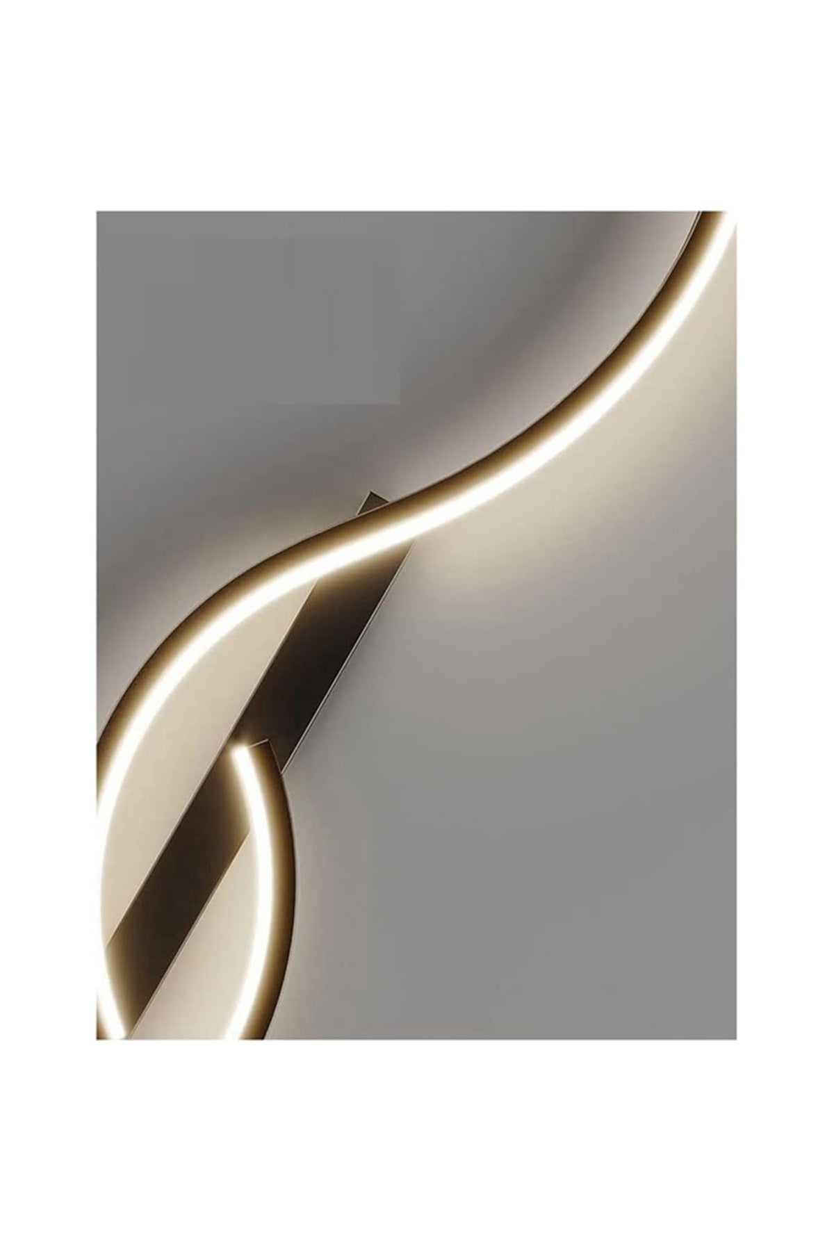 Aplică LED modernă de perete, 80 cm, negru și auriu