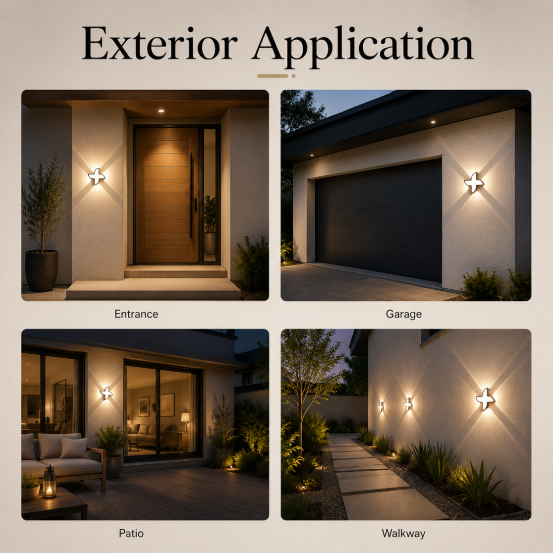 Aplică LED de exterior albă, 7 W, 3 temperaturi de culoare